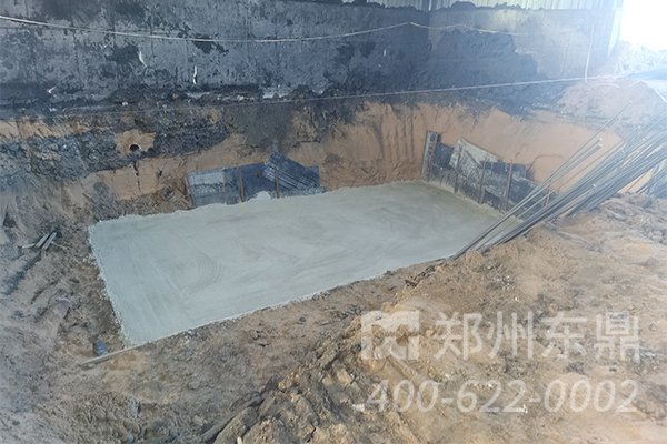 煤泥烘干機生產線基礎建設施工現場實拍