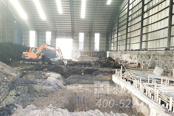 內(nèi)蒙古客戶1000噸煤泥干燥機(jī)項(xiàng)目土建現(xiàn)場(chǎng)