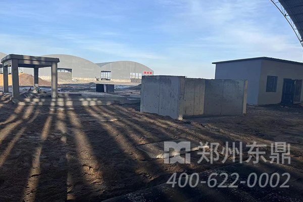 陜西咸陽煤泥烘干機設備基礎建設施工現(xiàn)場